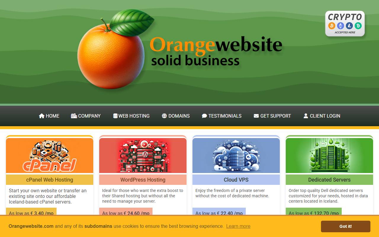 OrangeWebsite website screenshot