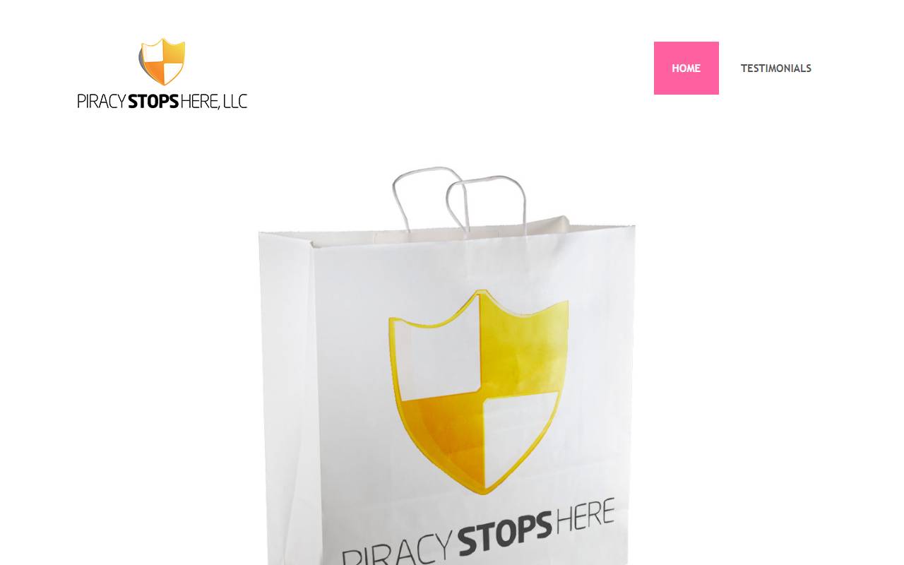 Piracy Stops Here website screenshot