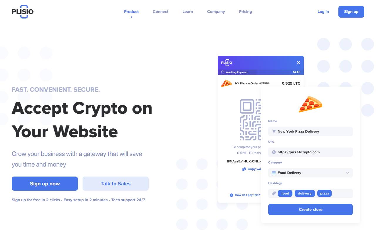 Plisio website screenshot