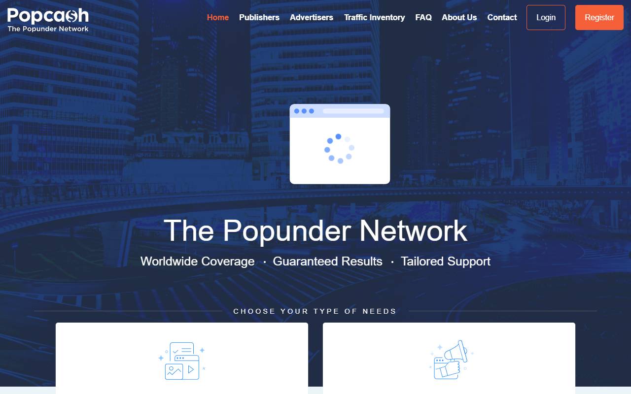 PopCash website screenshot