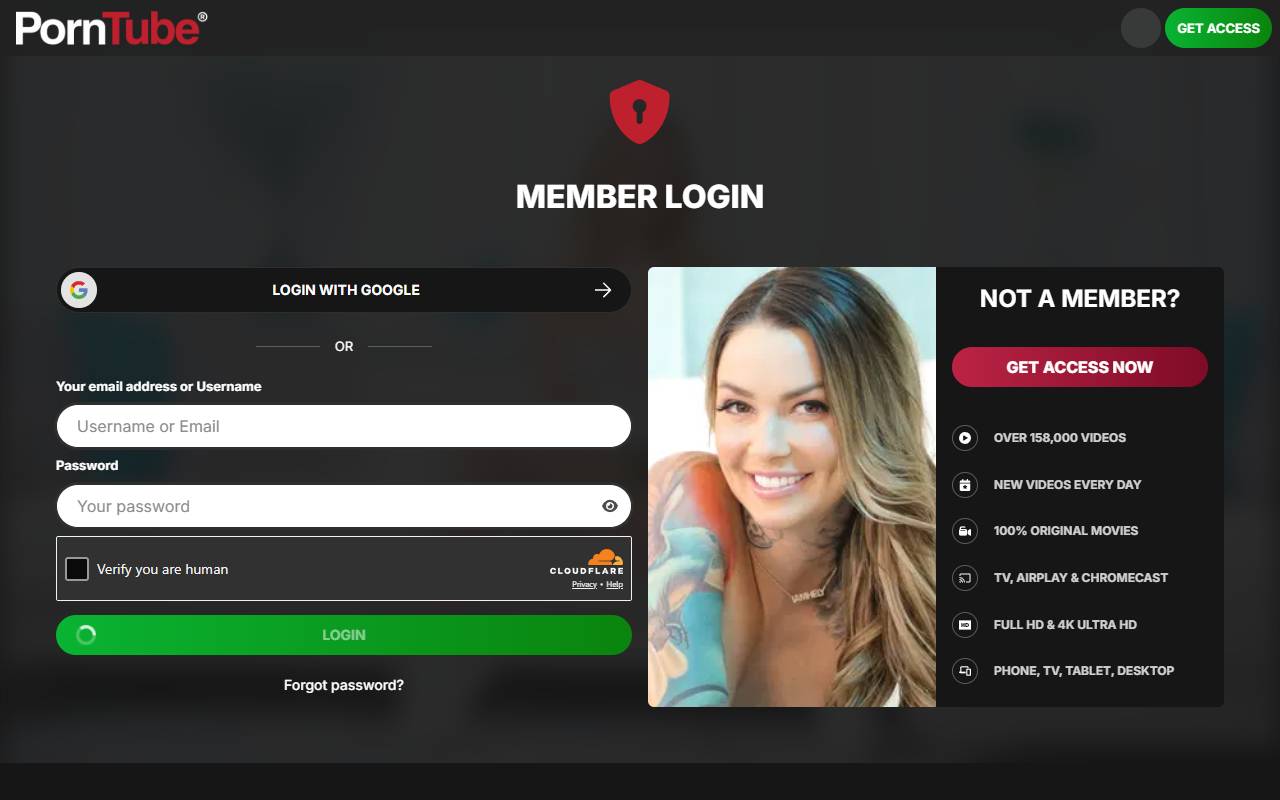 PornTube website screenshot