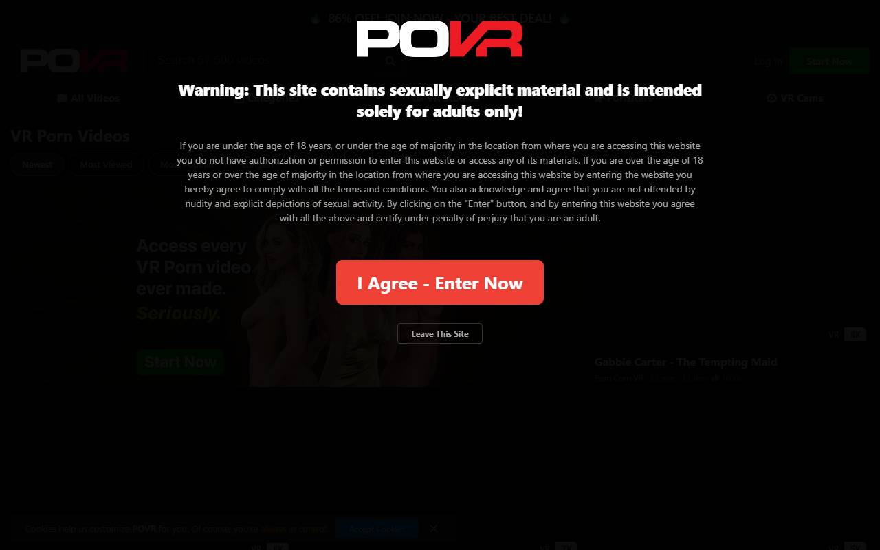 POVR Affiliates website screenshot