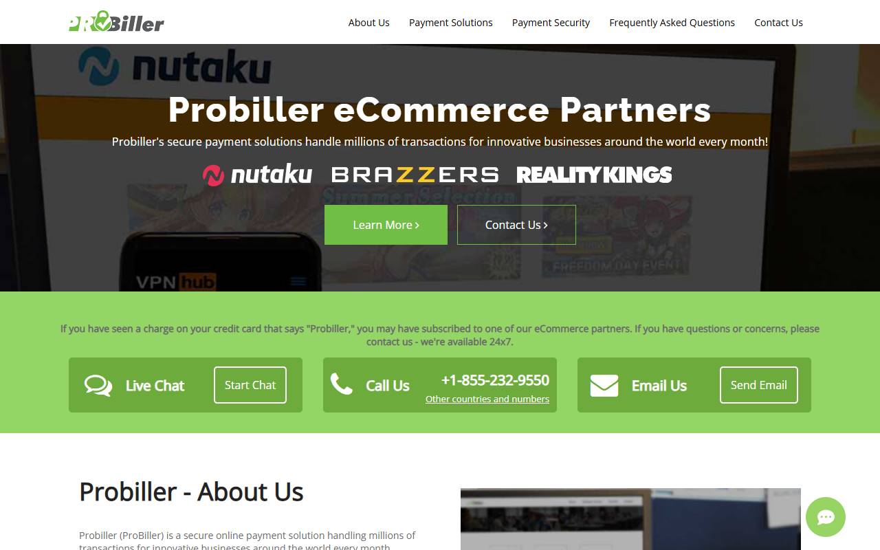 ProBiller website screenshot