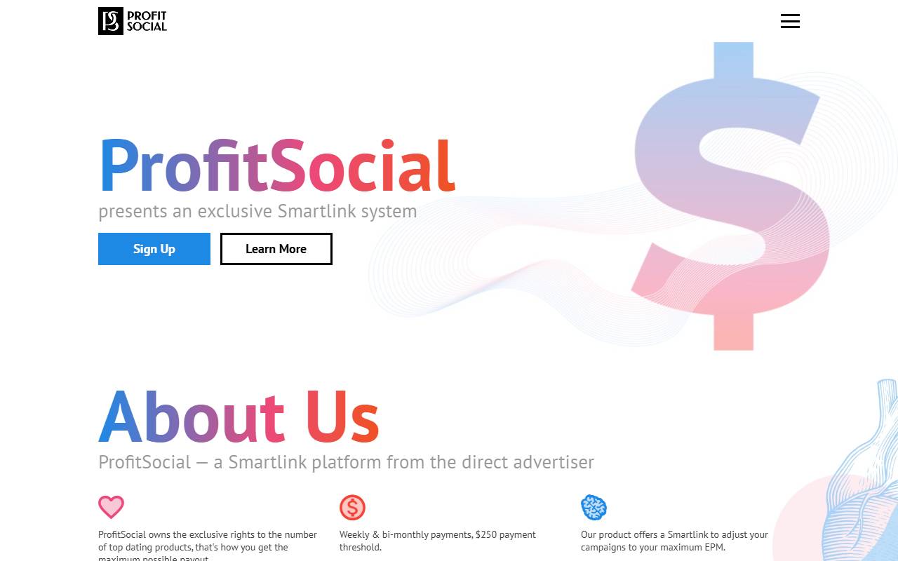 ProfitSocial website screenshot