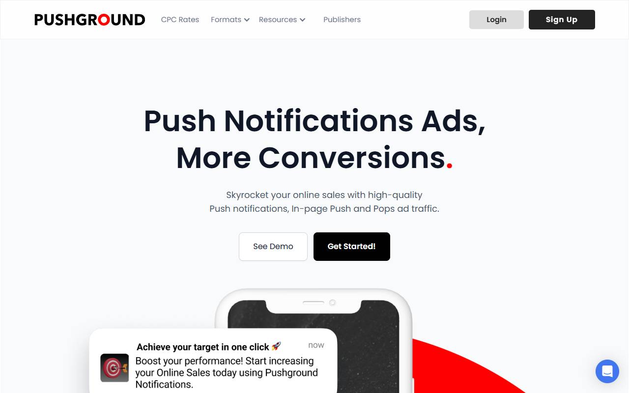 PushGround website screenshot