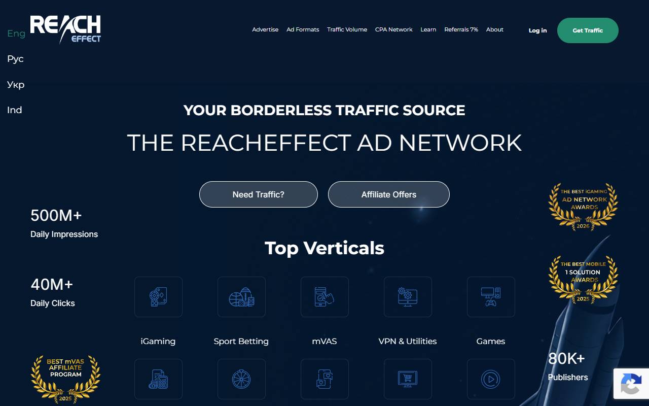 Reacheffect website screenshot