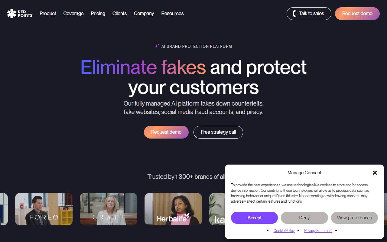 Red Points website screenshot