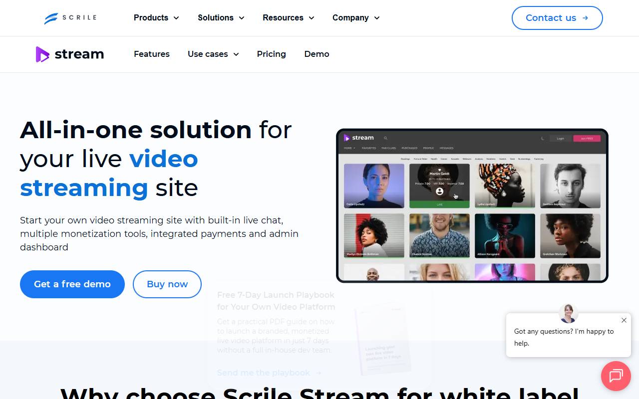 Scrile Stream website screenshot