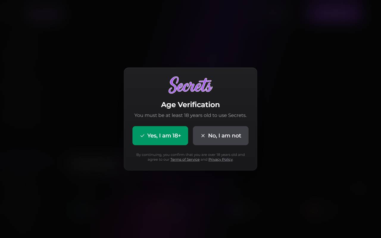 Secrets.AI website screenshot