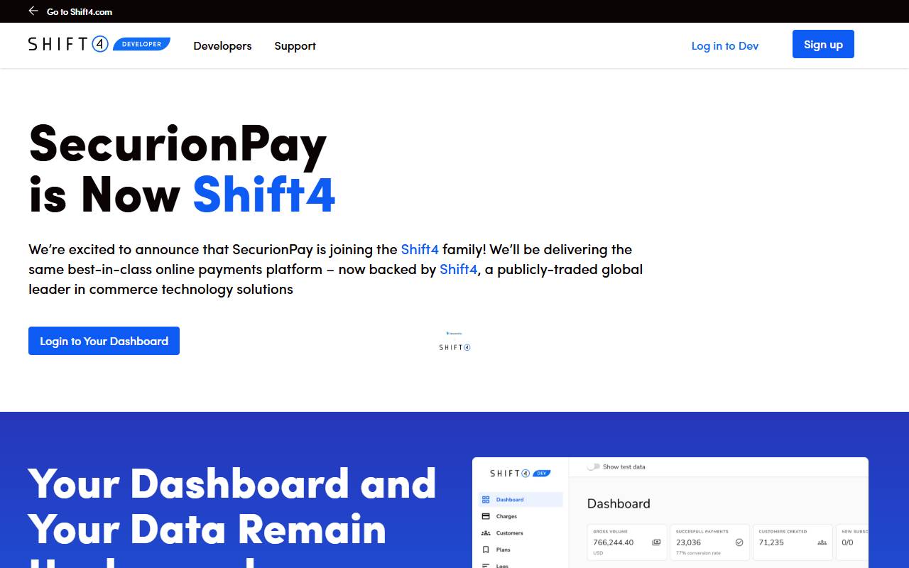 SecurionPay website screenshot