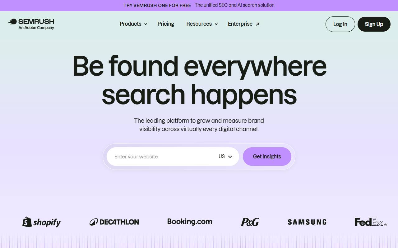Semrush website screenshot
