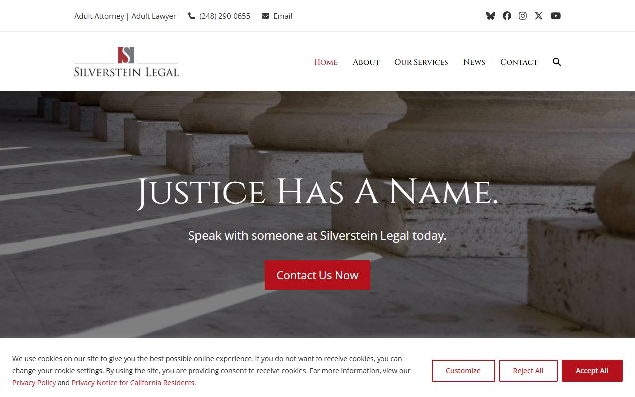 Silverstein Legal website screenshot