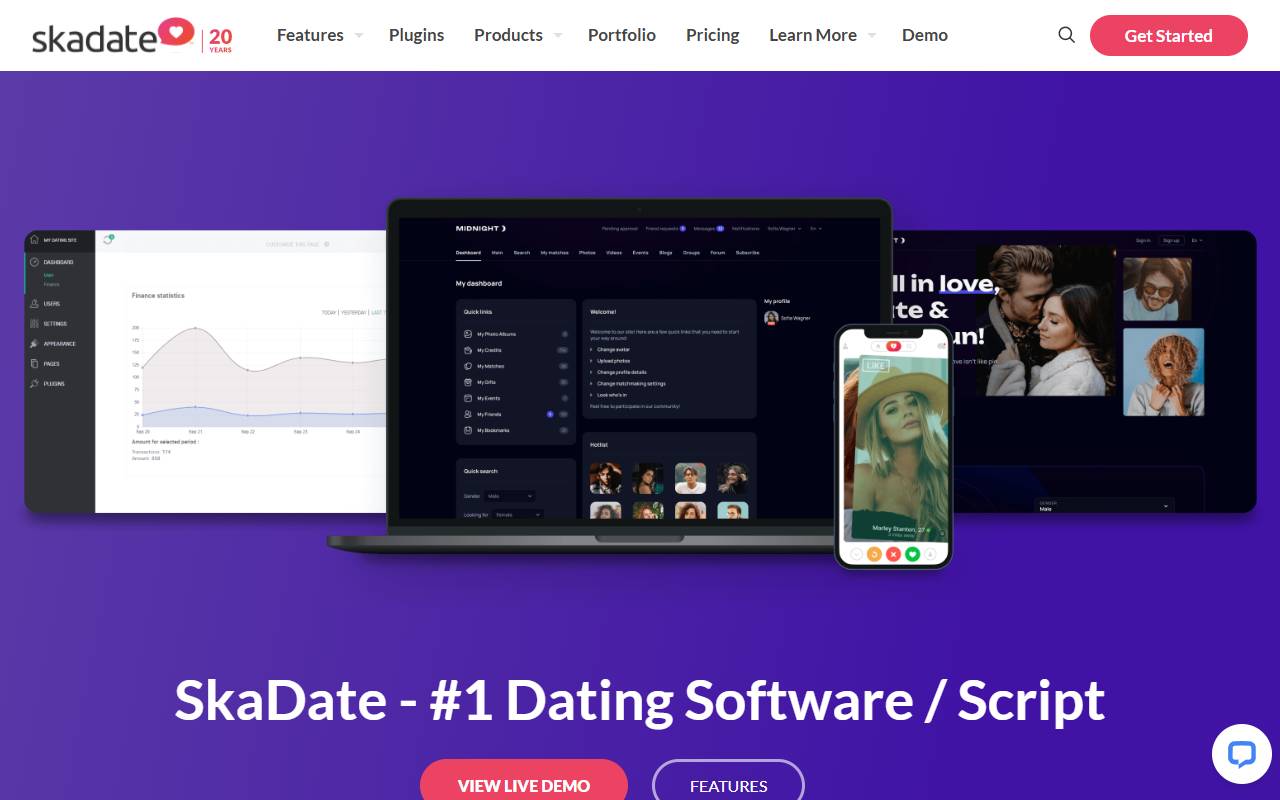 SkaDate website screenshot