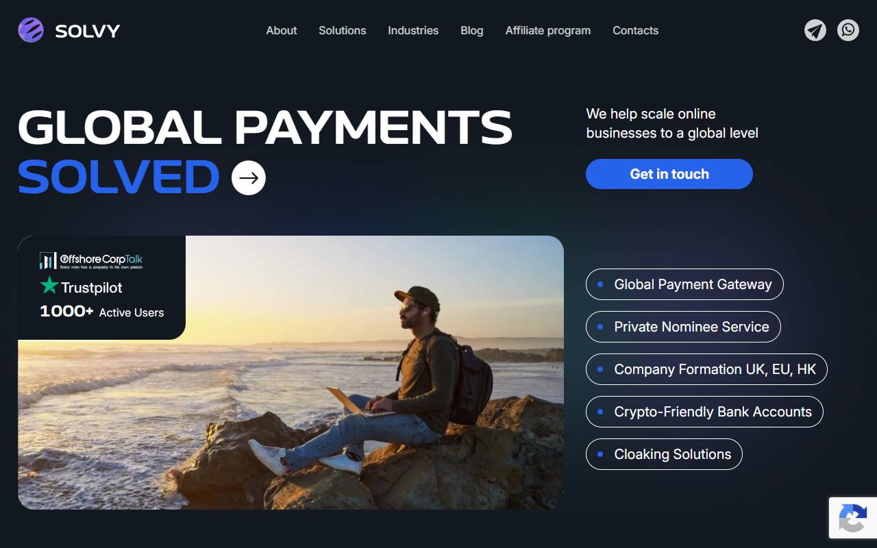 Solvy website screenshot