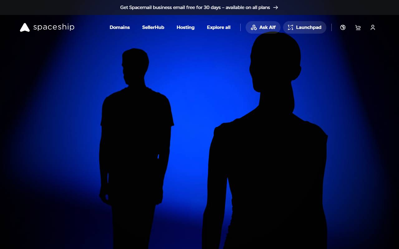 Spaceship website screenshot