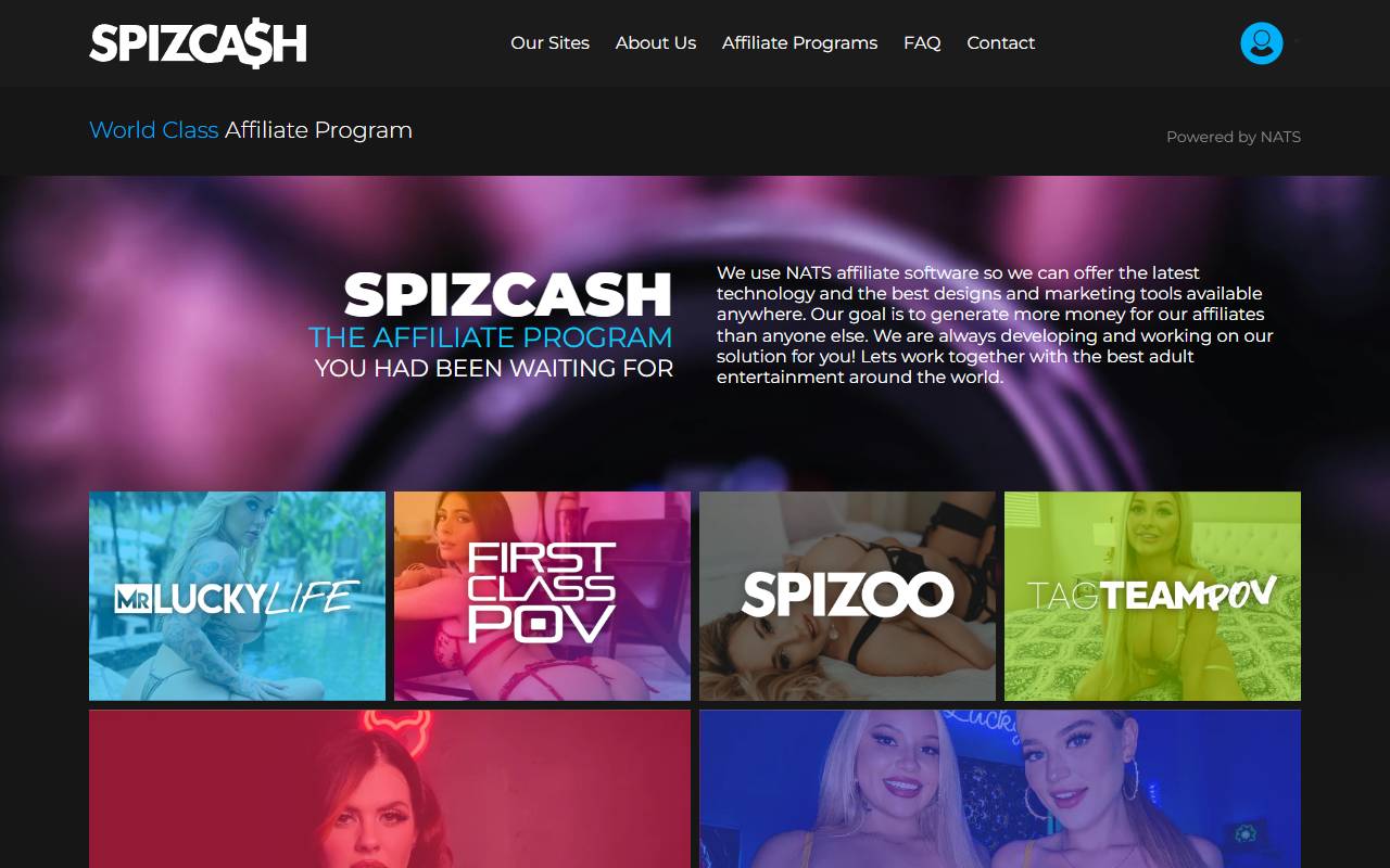 SpizCash website screenshot
