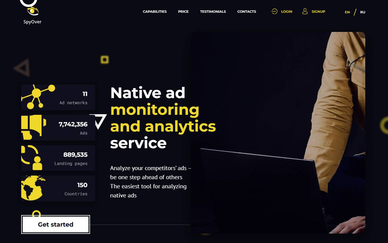 SpyOver website screenshot