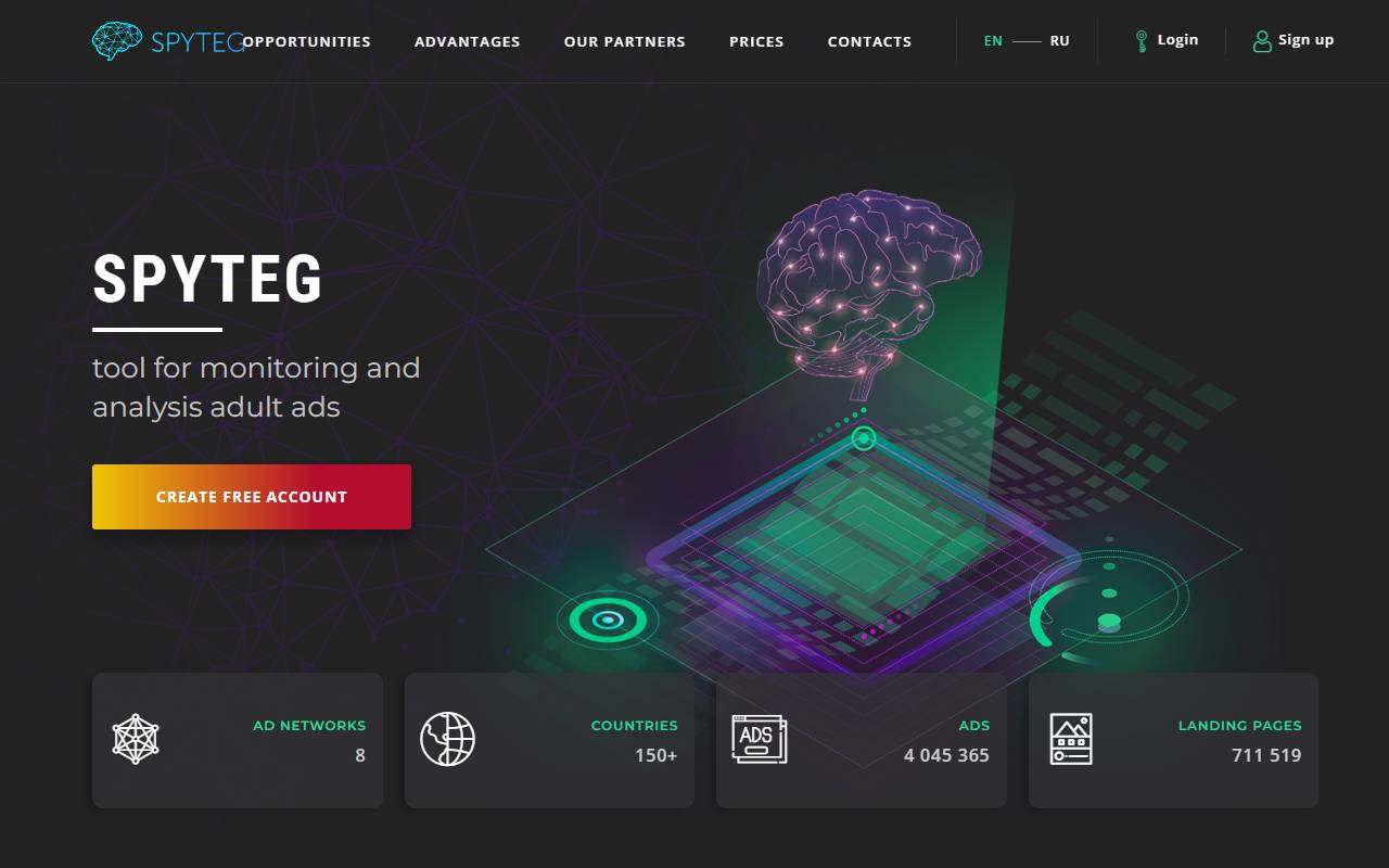 Spyteg website screenshot