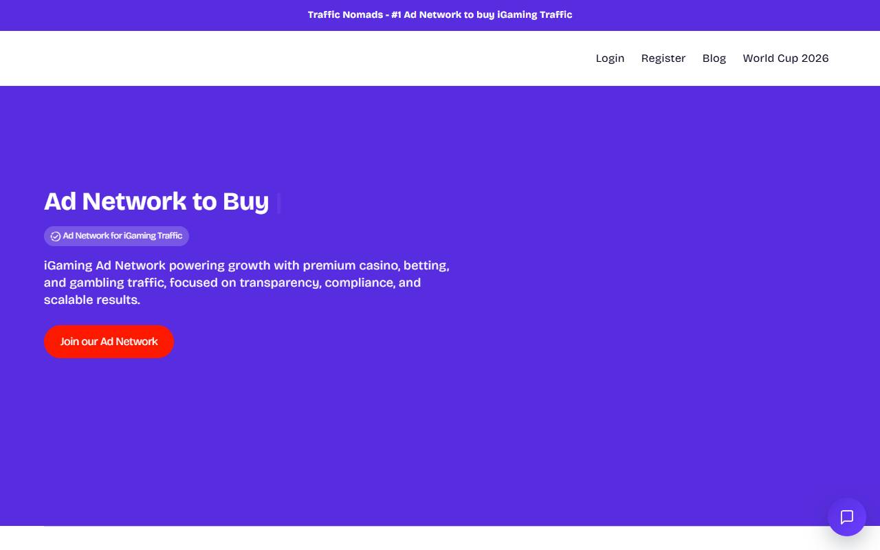 Traffic Nomads website screenshot