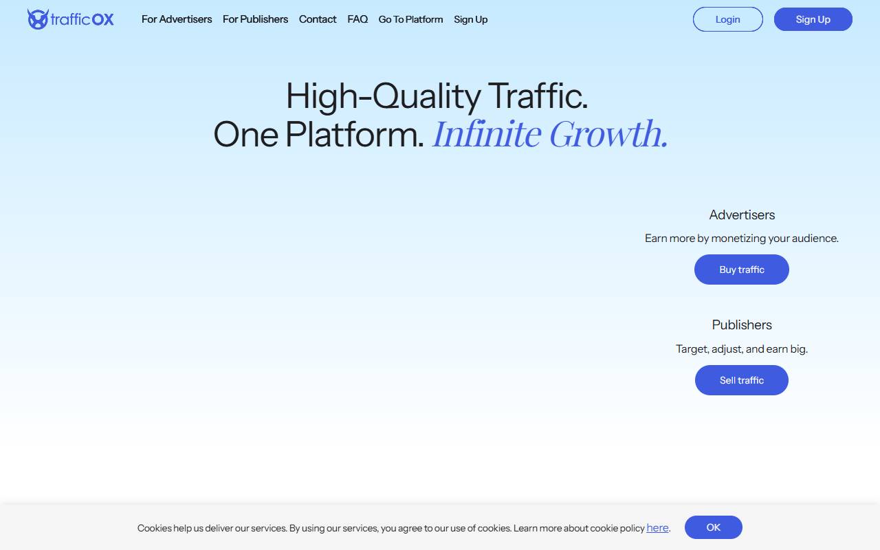 TrafficOX website screenshot