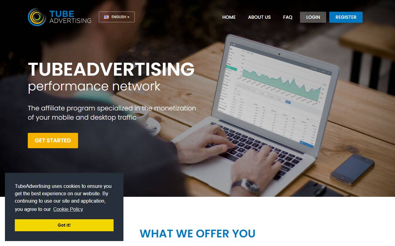 TubeAdvertising website screenshot