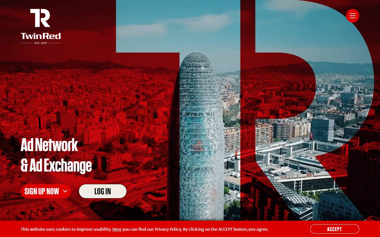 TwinRed website screenshot
