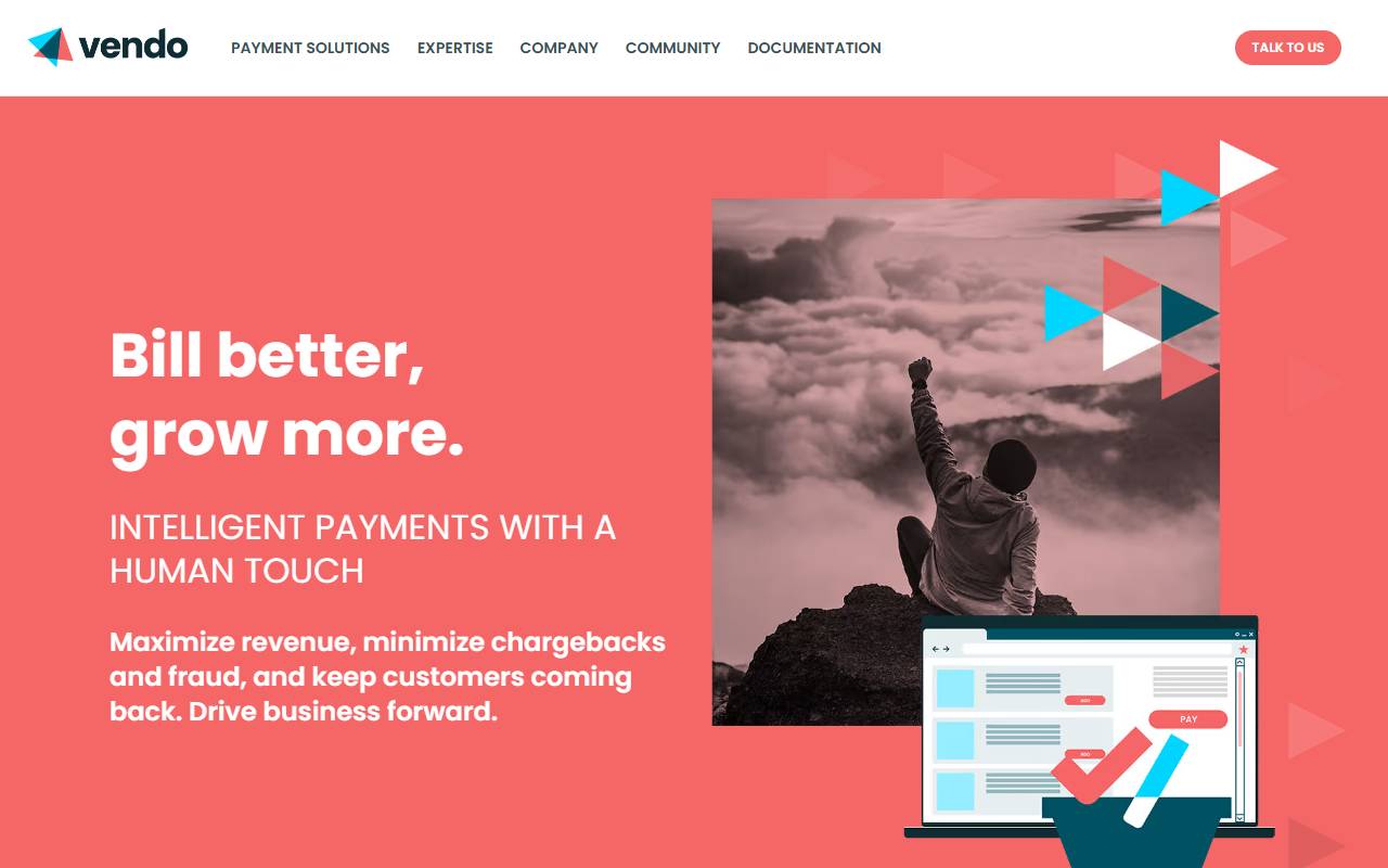Vendo website screenshot