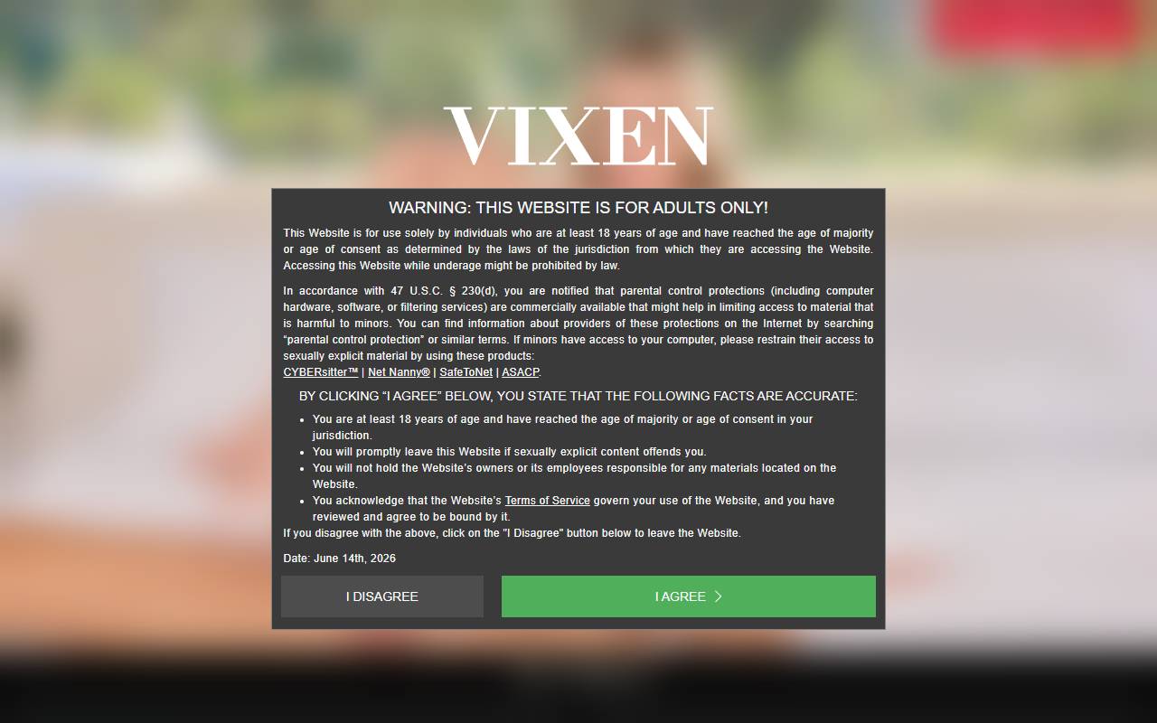 Vixen Media Group Affiliate website screenshot