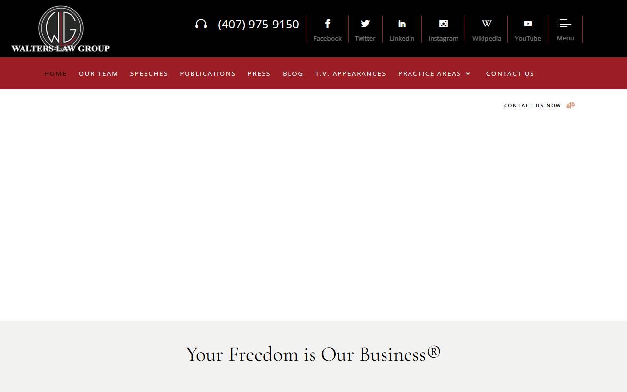 Walters Law Group website screenshot