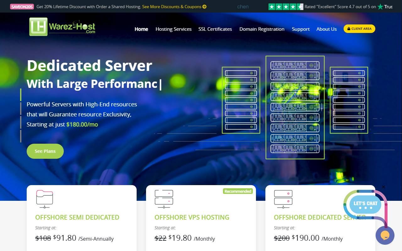 Warez-Host website screenshot