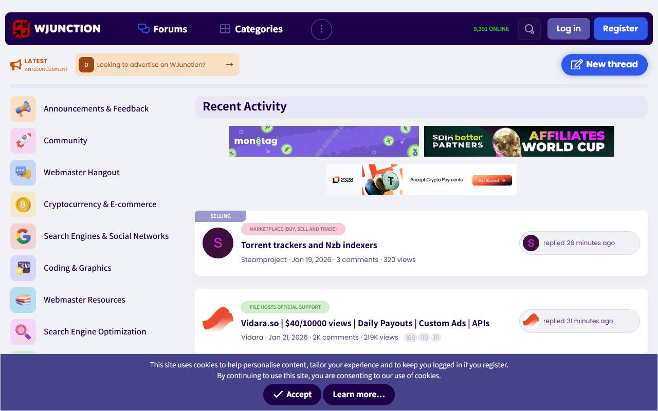 WJunction website screenshot