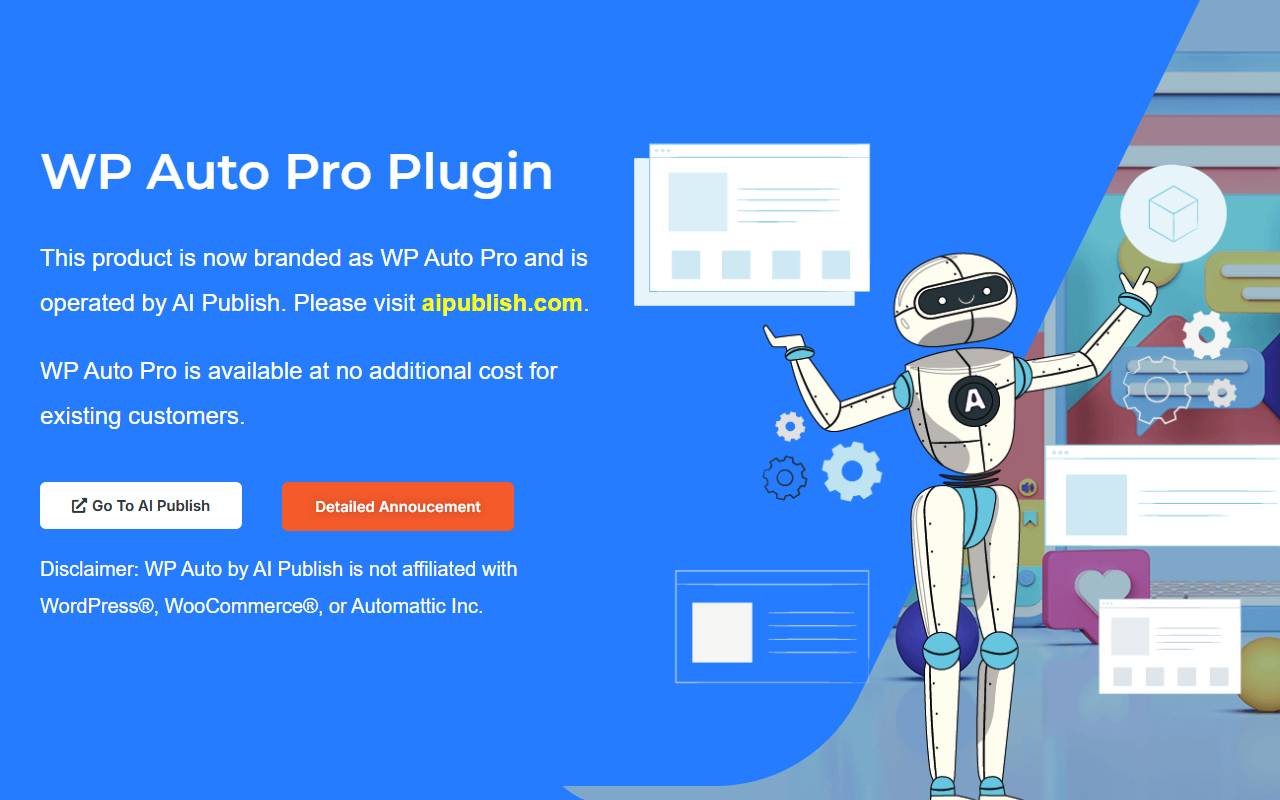 WP Automatic website screenshot