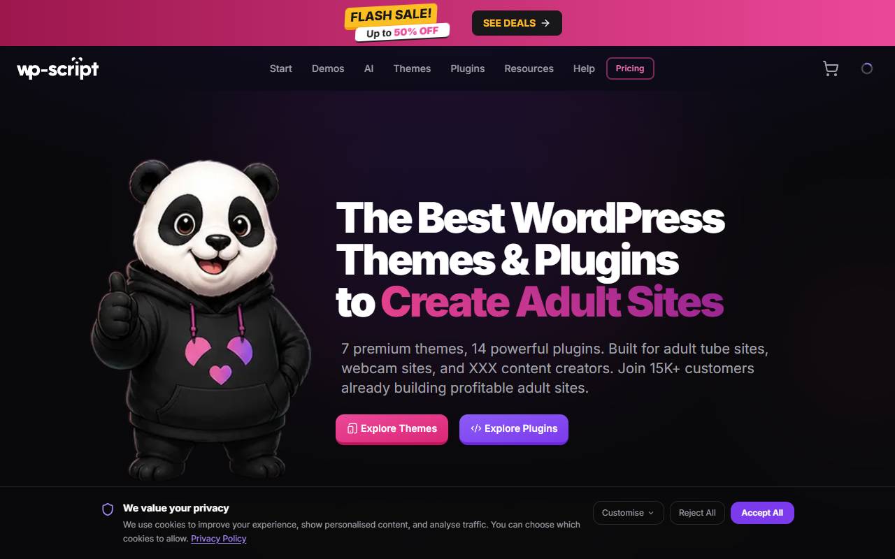 WP-Script website screenshot