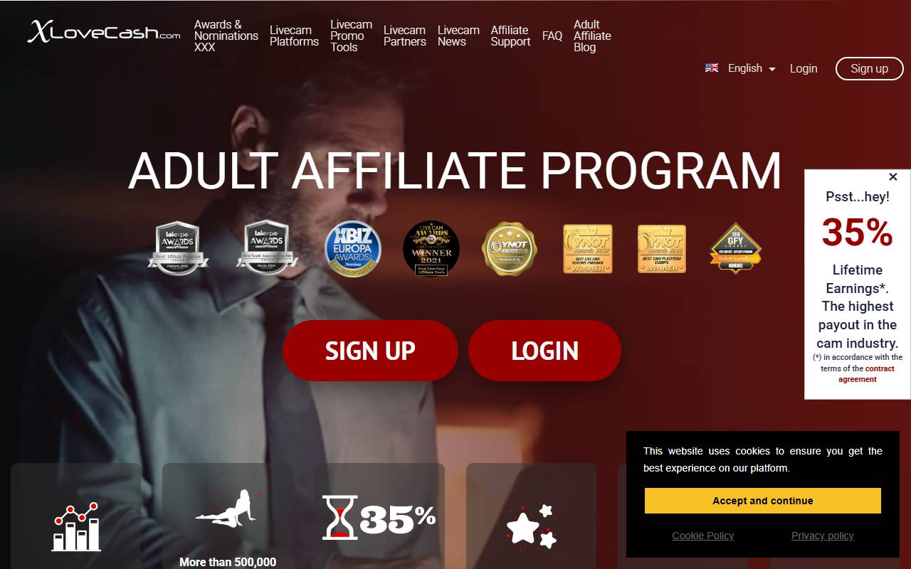 XloveCash website screenshot