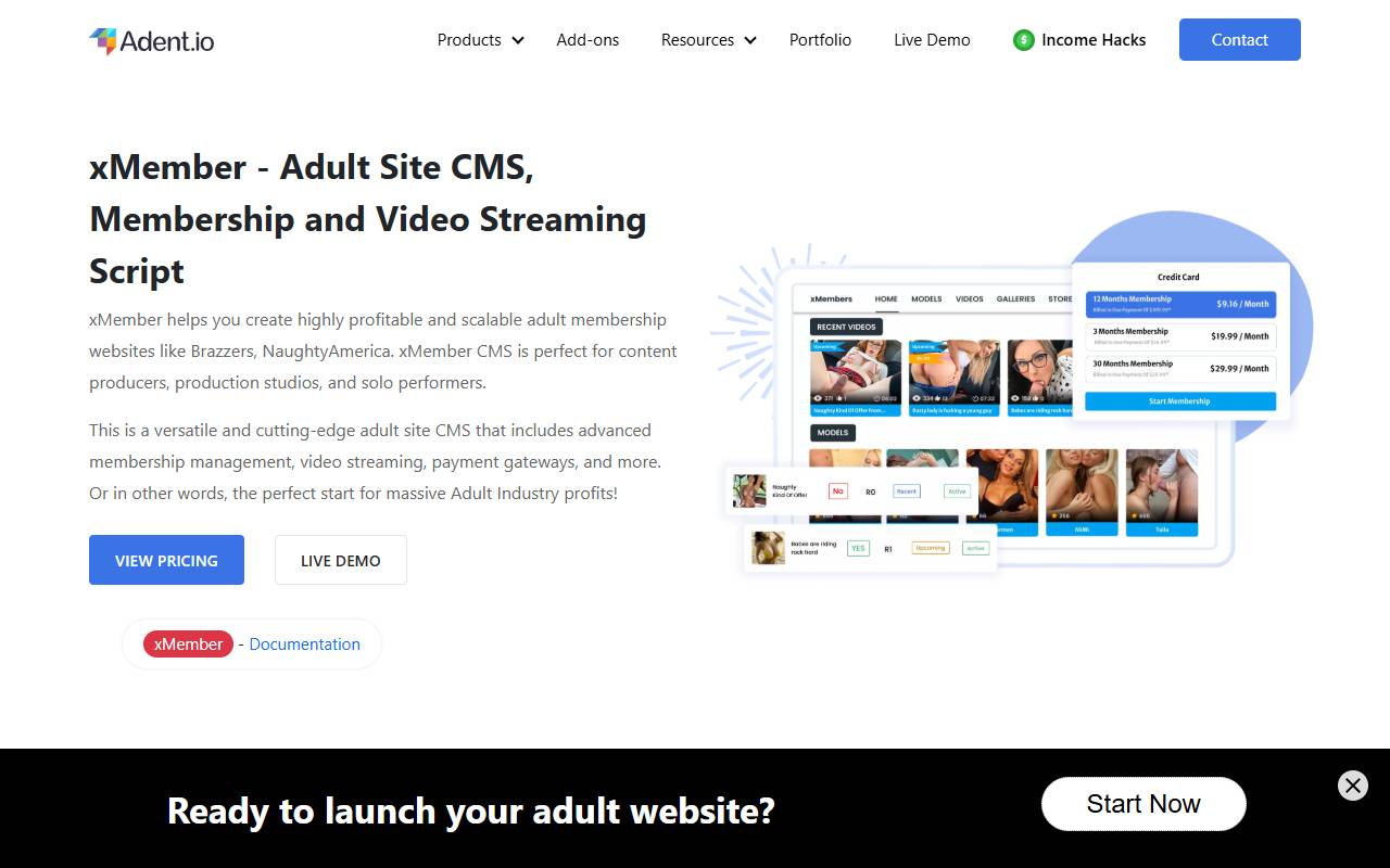 xMember website screenshot